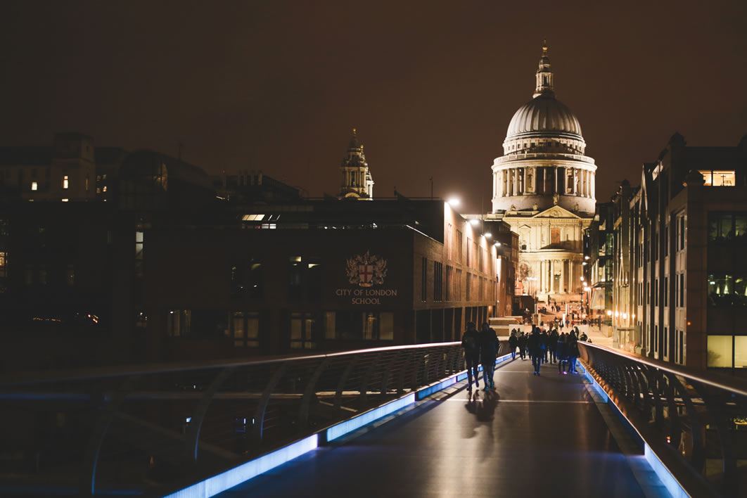 London Cathedral & Bridge at Night