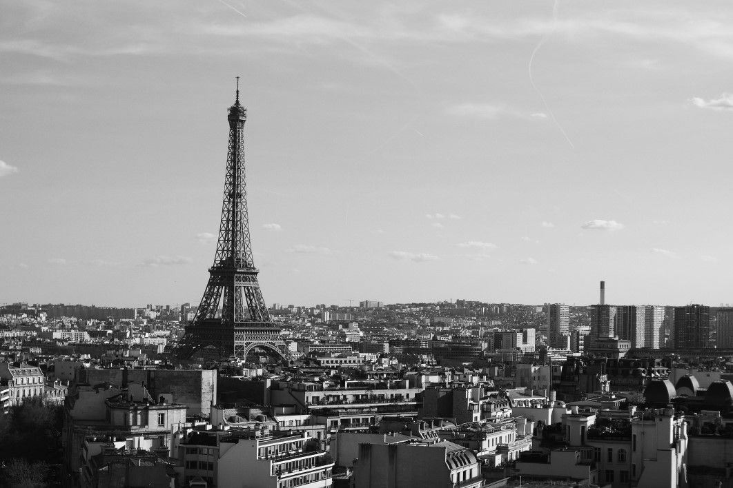 Black White Eiffel Tower Paris