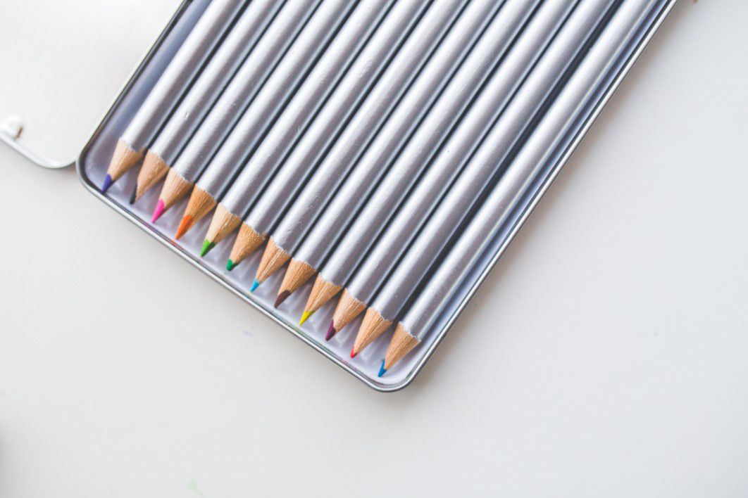 Colored Pencils in Box