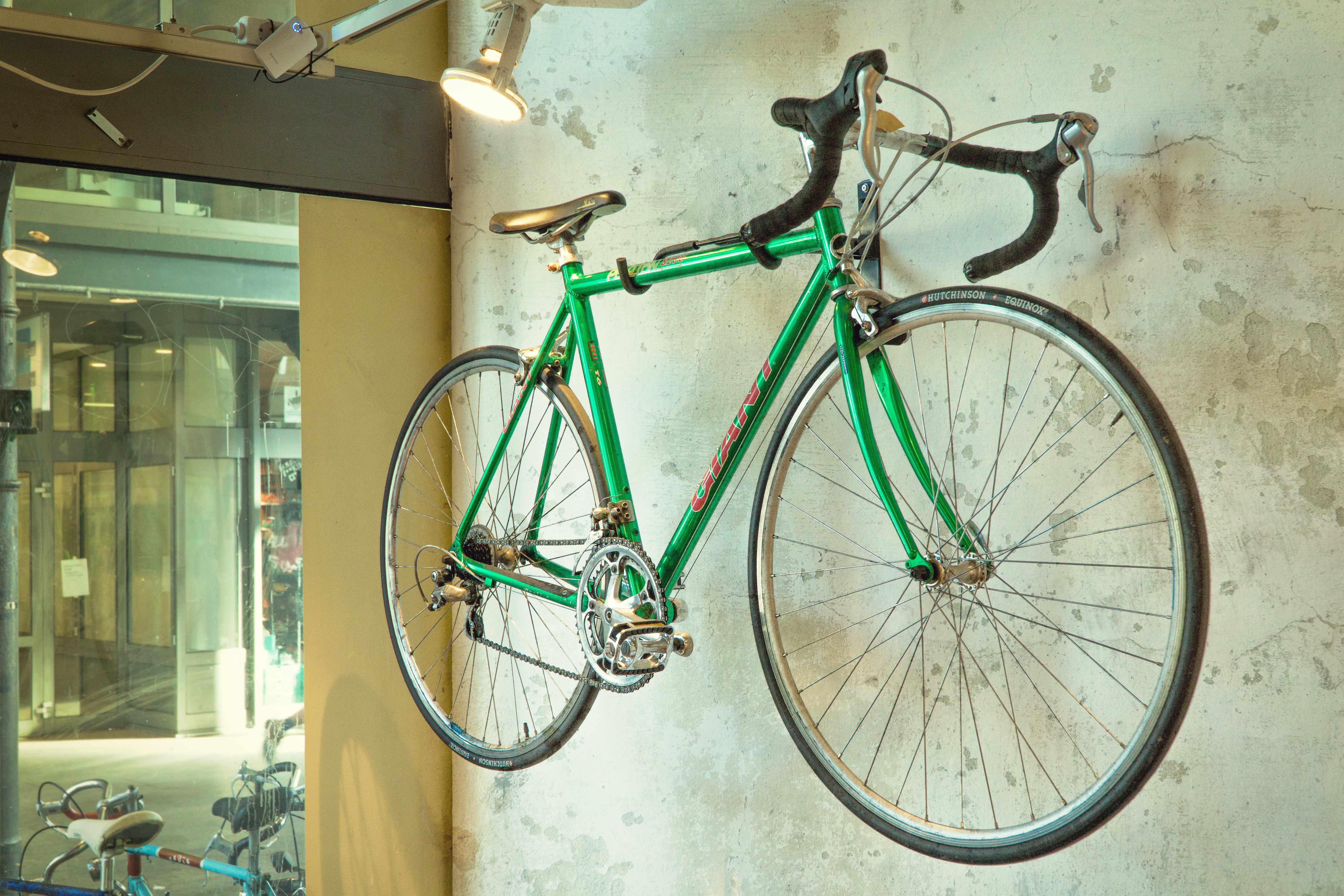 green racing bike
