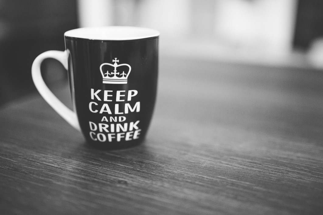 Keep Calm Black Coffee Mug