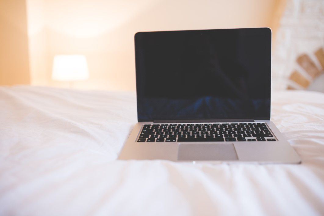 MacBook on Bed