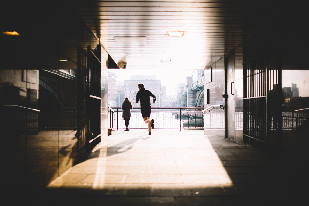 Man Running in the City