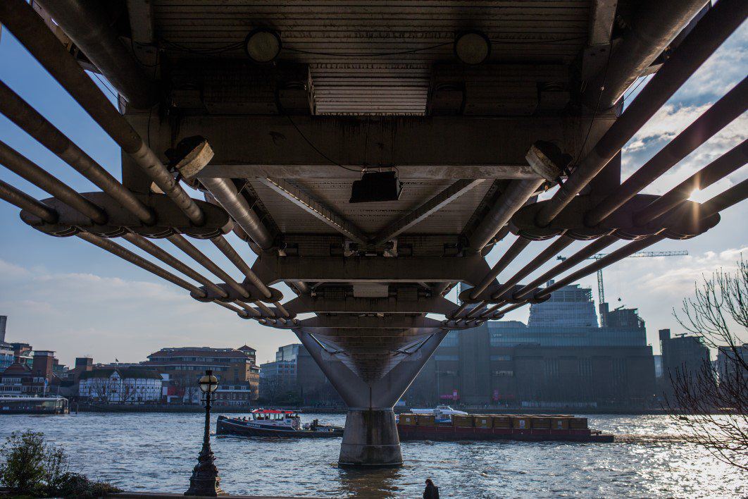 Looking Under Bridge in London