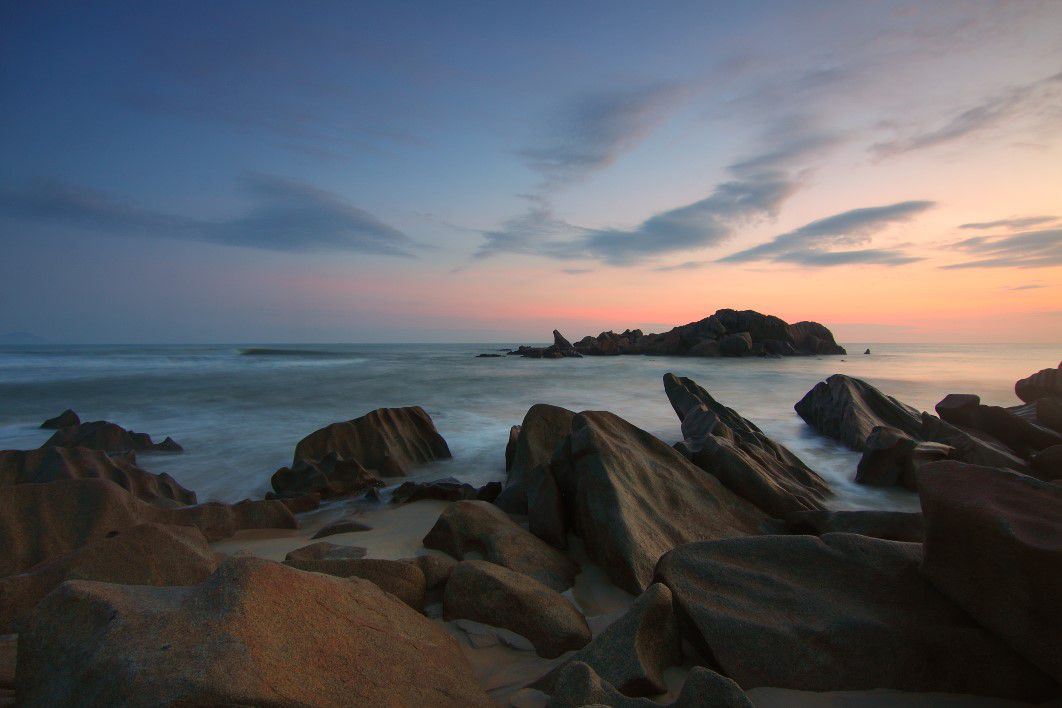 Rocks Beach Sunset