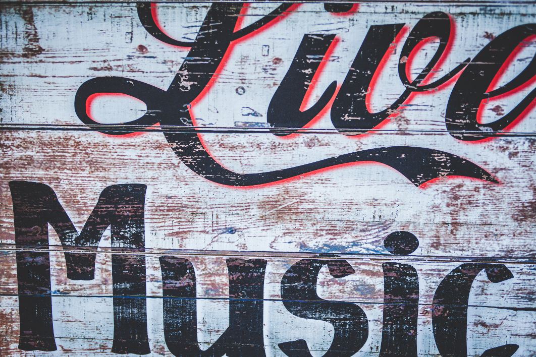 Live Music Rustic Sign