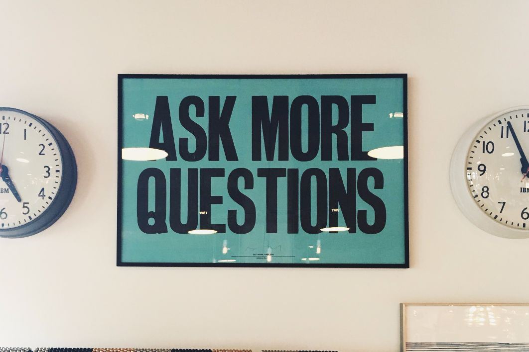 Ask More Questions Poster