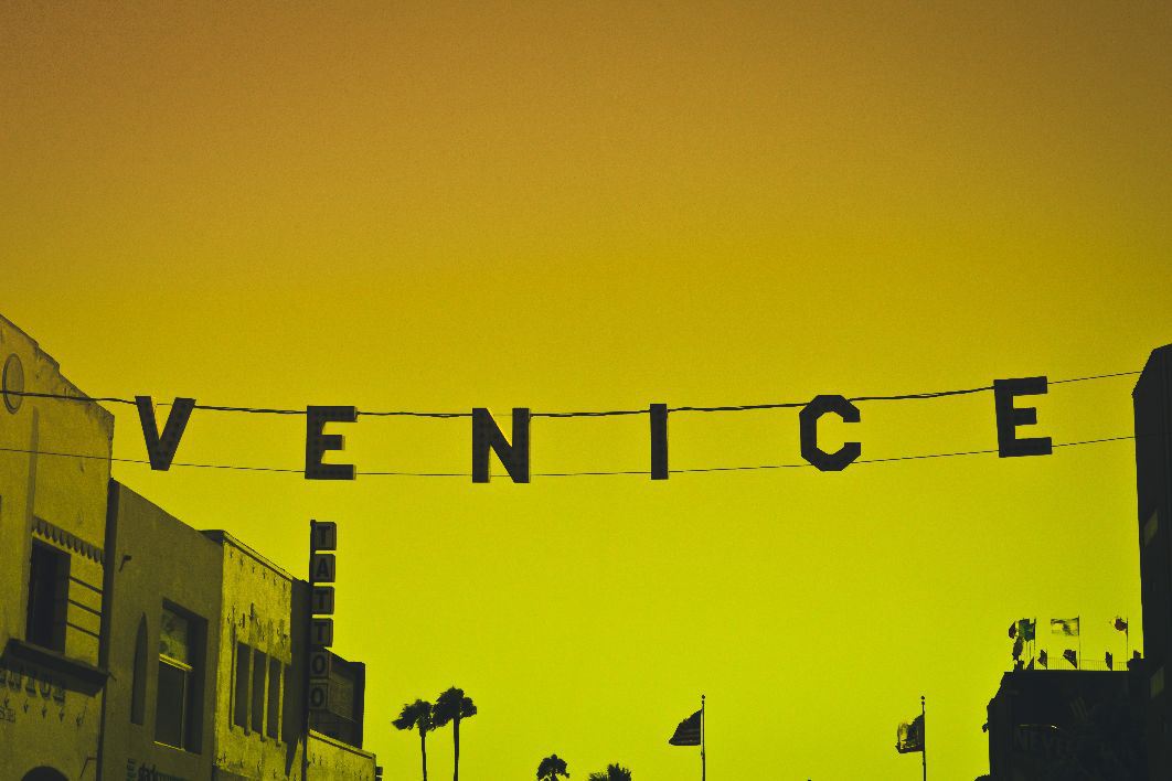 Venice Hanging Sign Yellow