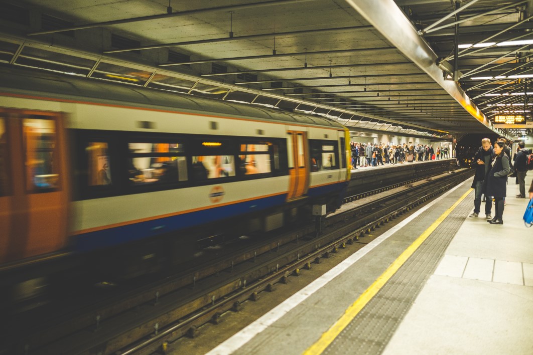 Underground Train at Station