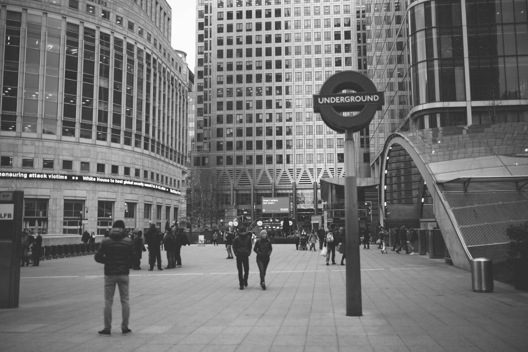 Underground Sign London B&W