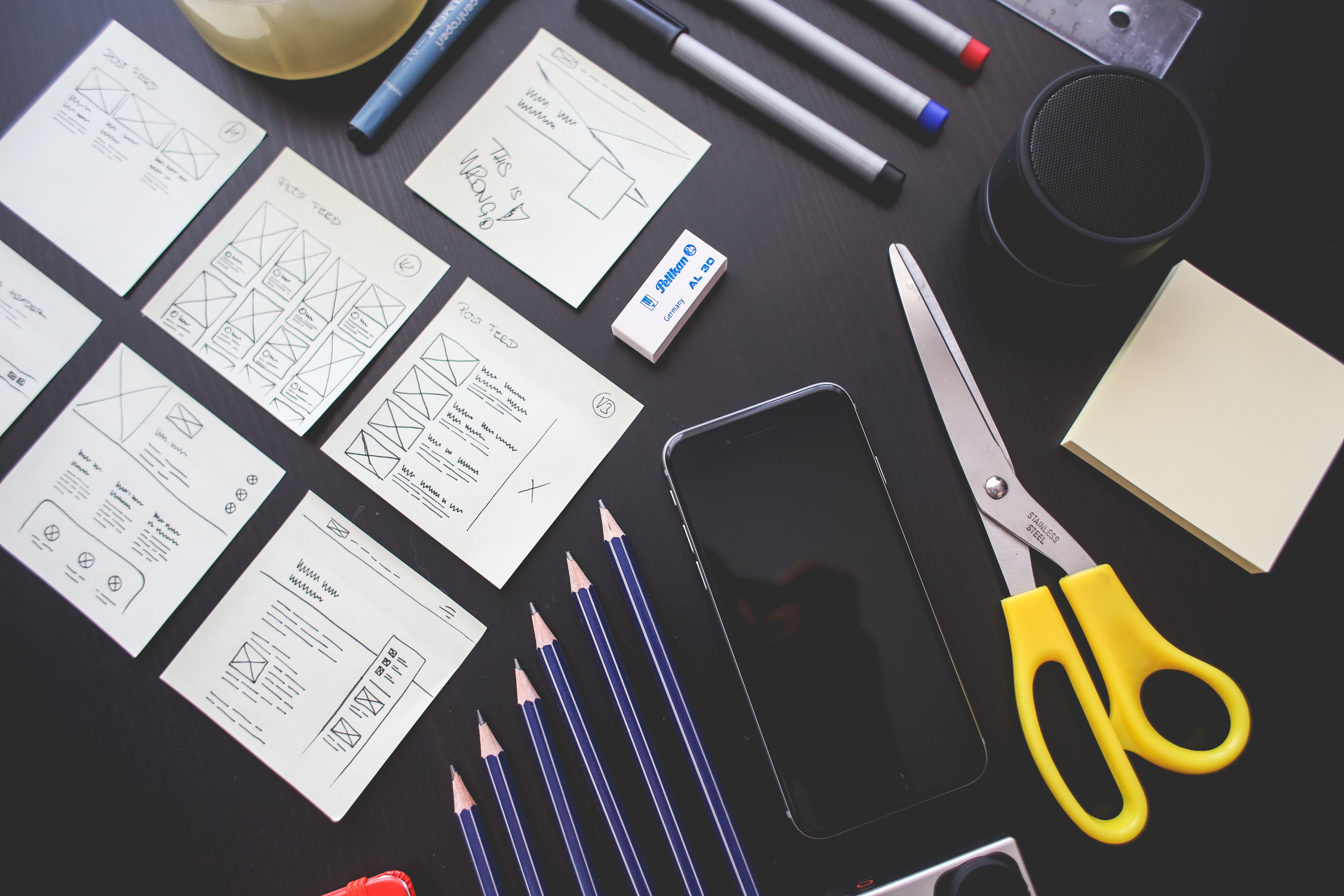 Stationary & Web Design Wireframe