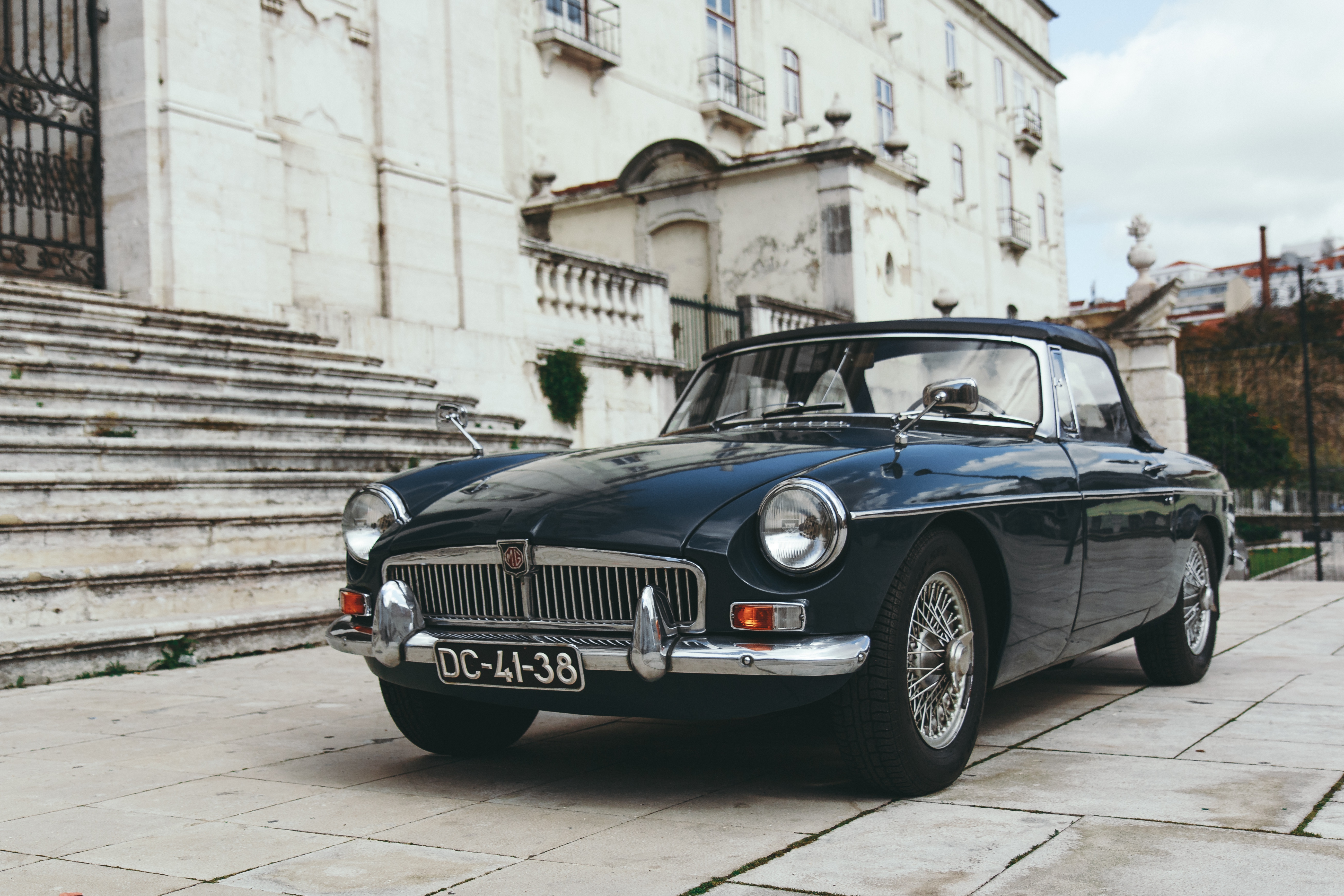 Classic Black MG Convertible Car