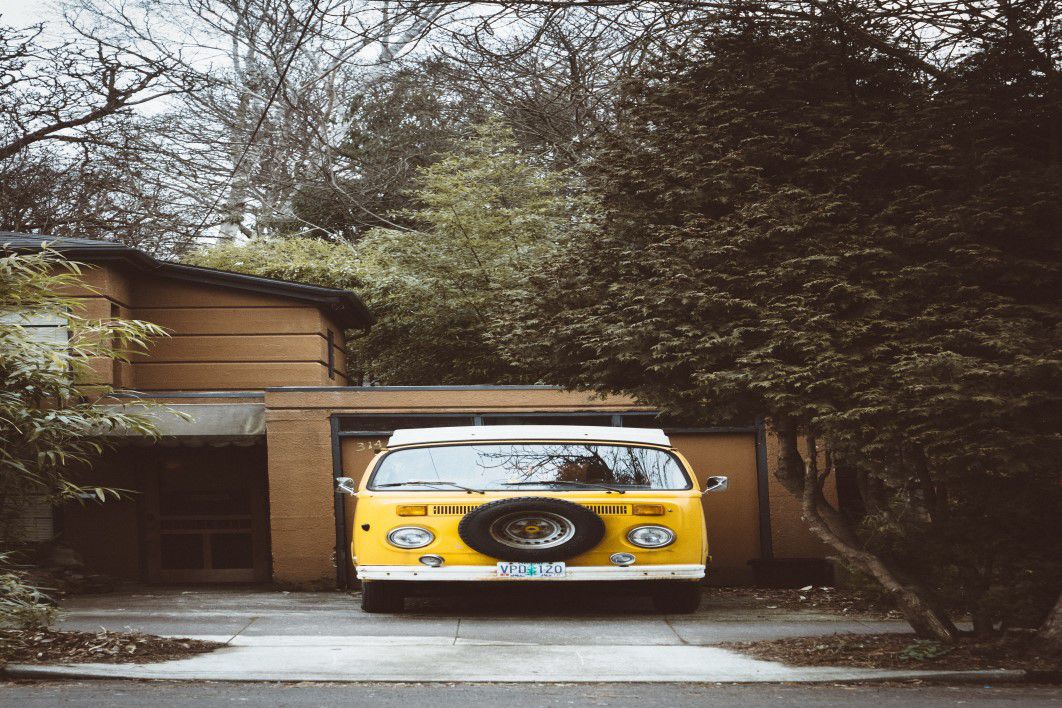 Classic Yellow Volkswagen Van