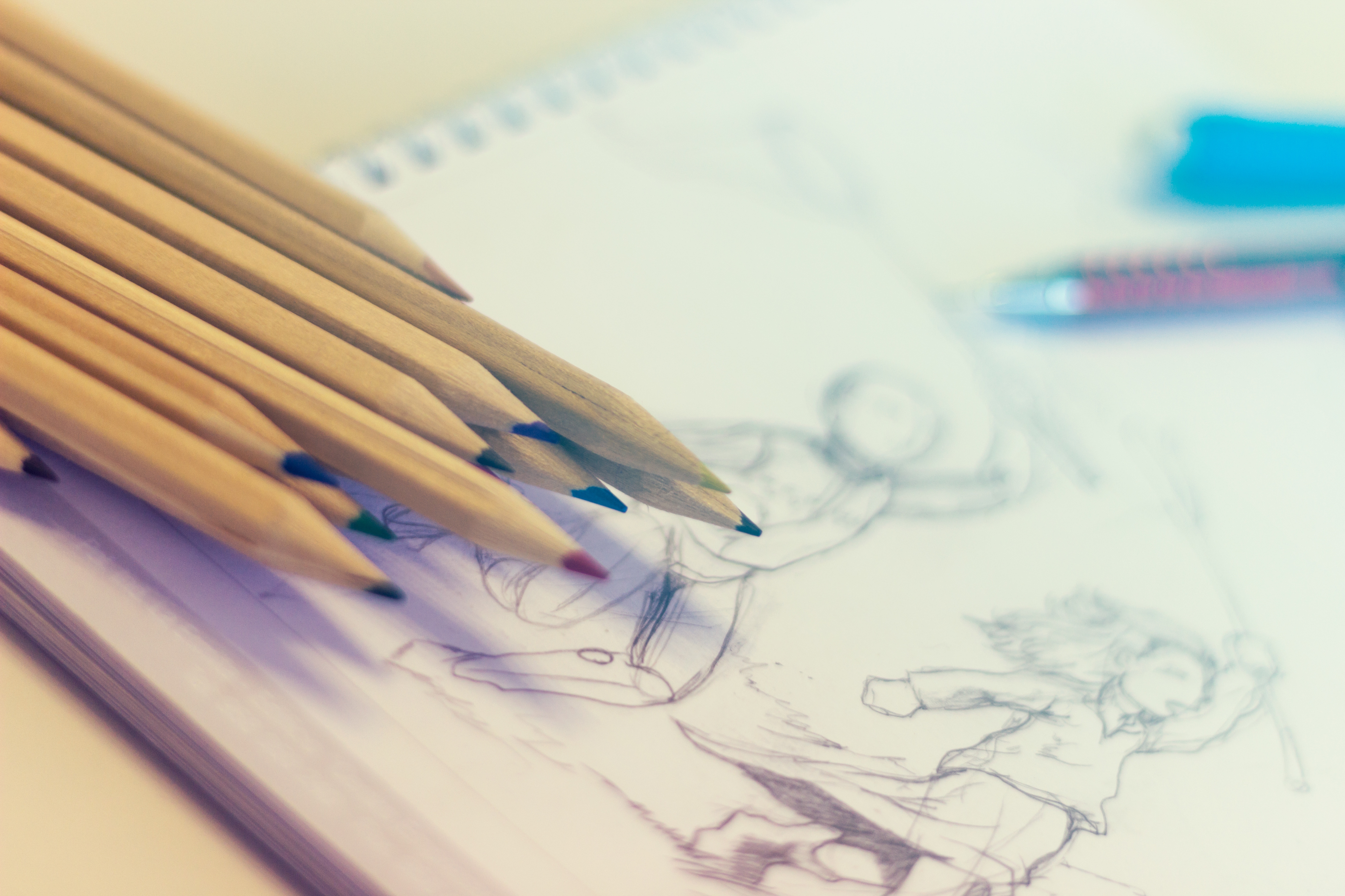 Coloured Pencils Sketch Art