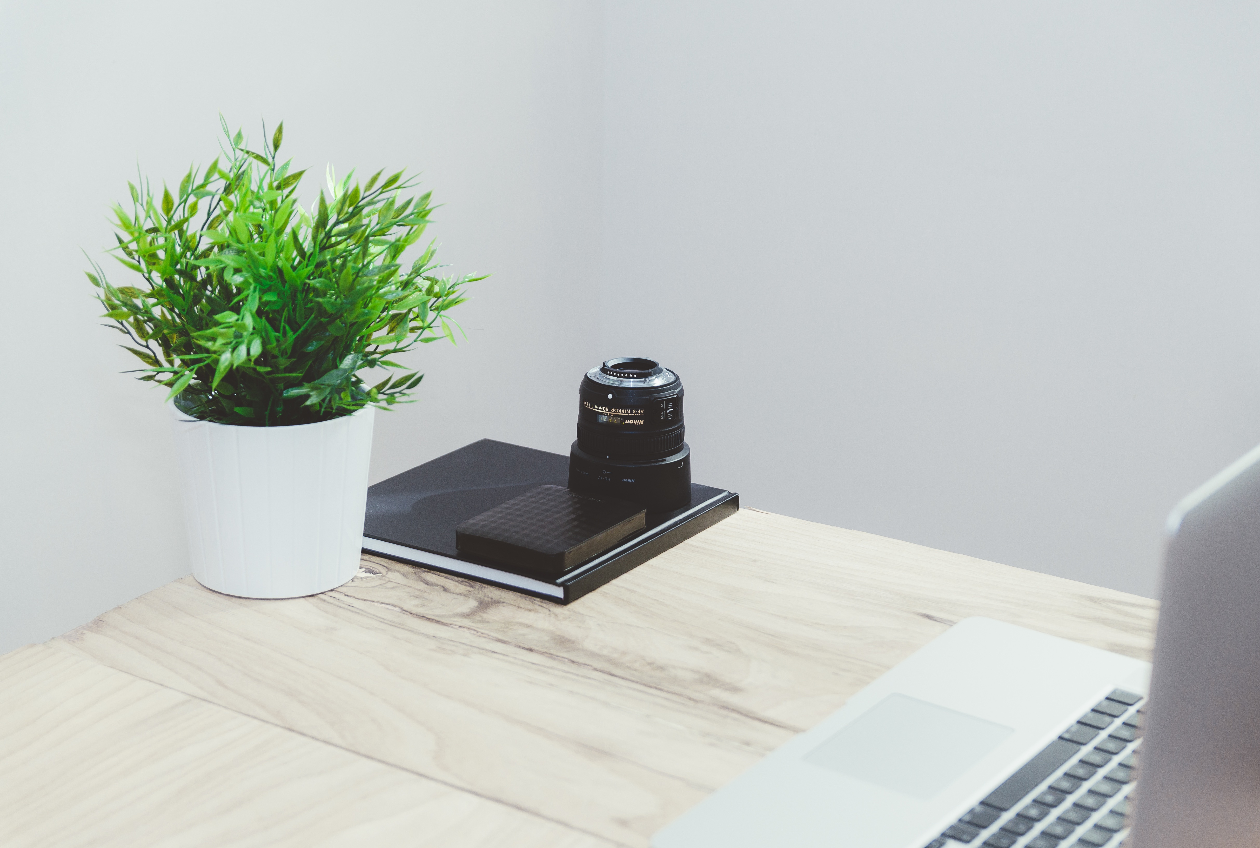 Minimal Desk MacBook Camera Lens