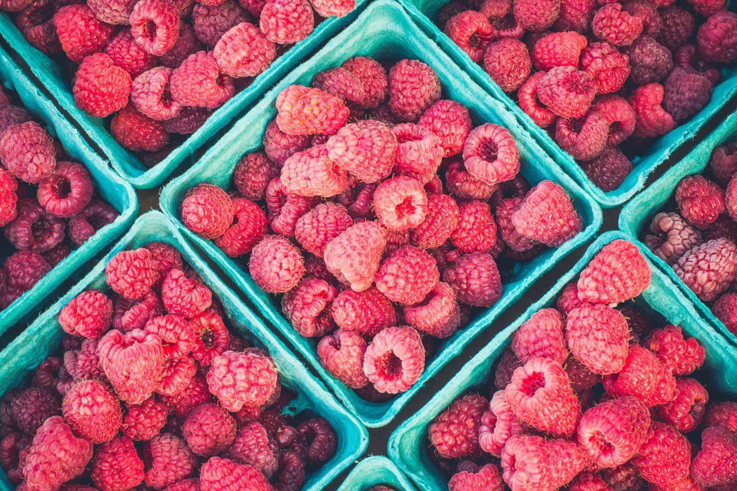 Raspberries Punnet Fruit