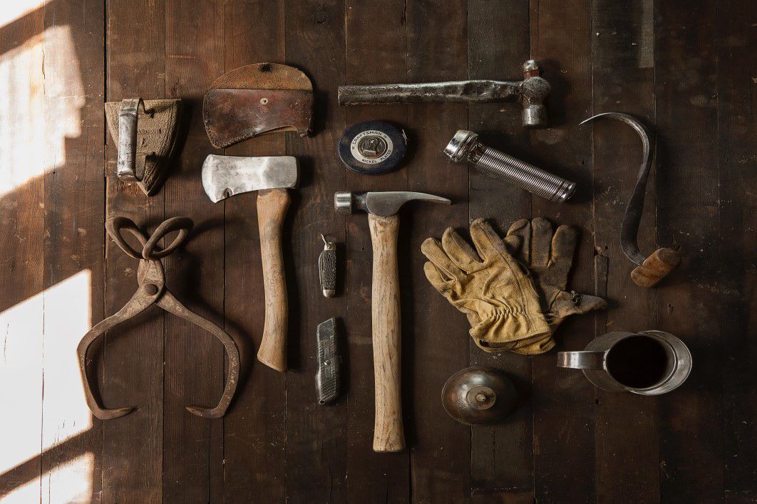 Vintage Carpenter Tools Royalty Free Photo