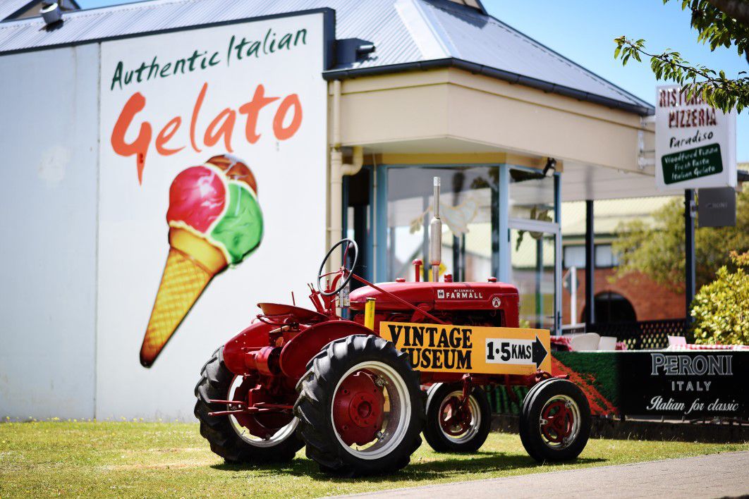 Vintage Red Tractor Farm