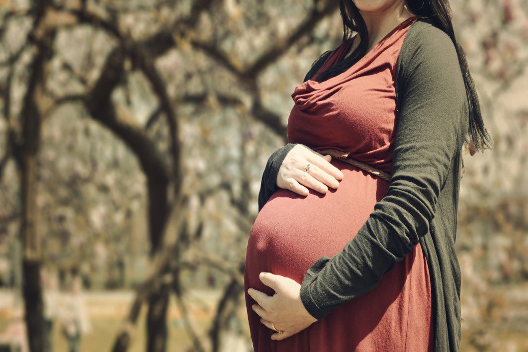 Woman Pregnant Park