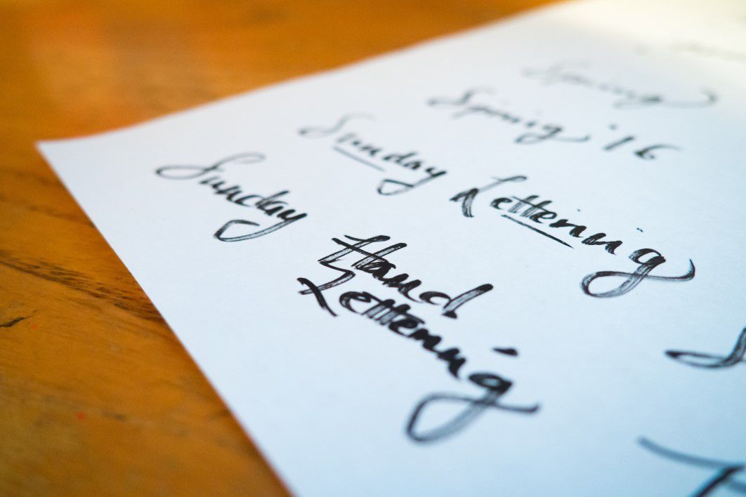 Hand Lettering Logo Design Paper