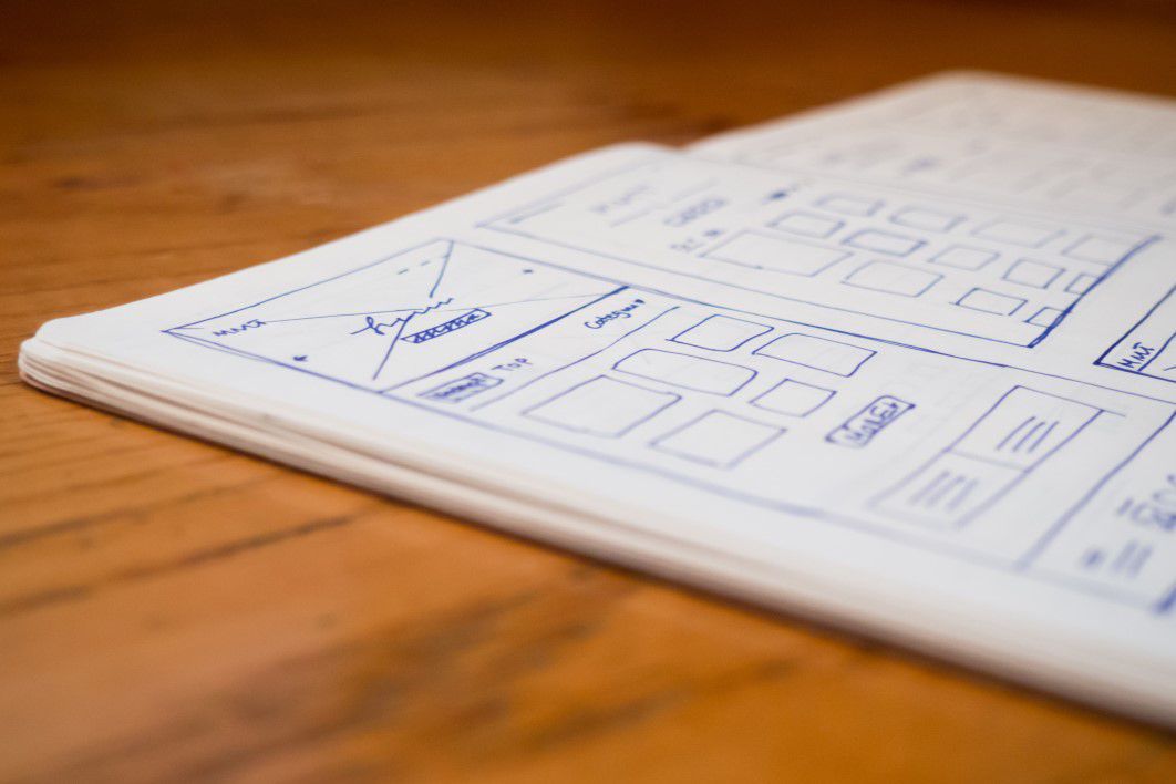 Open Notebook Wireframe Sketch