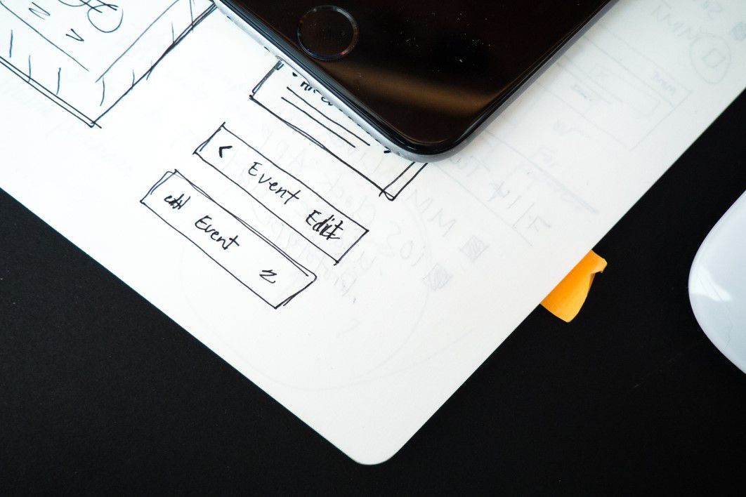 Wireframe Web Design iPhone Mouse
