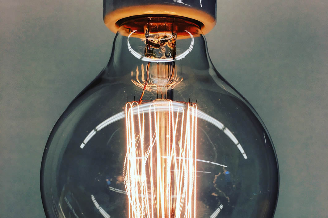 Closeup Vintage Lightbulb Idea