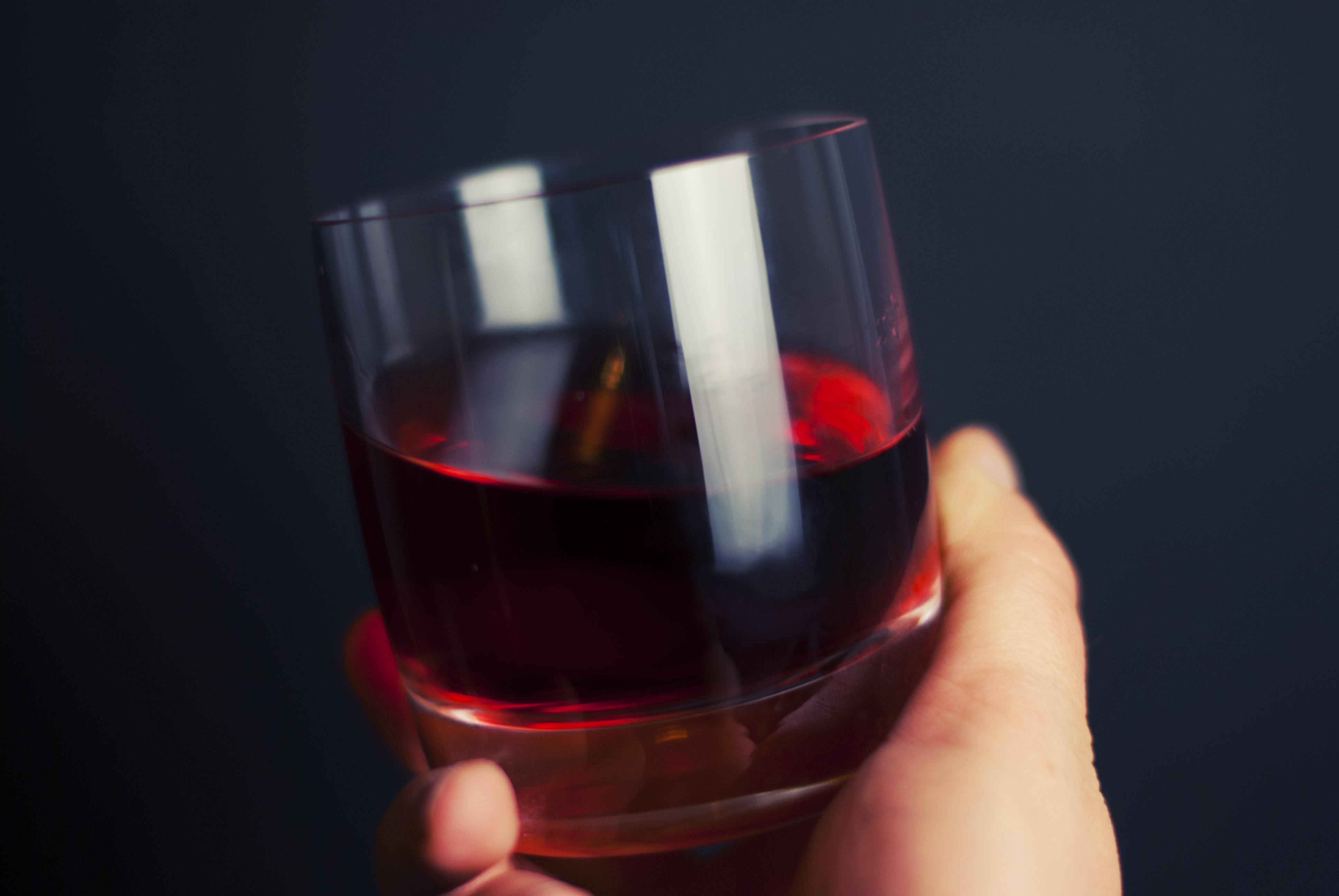 Glass Red Wine Drink Minimal