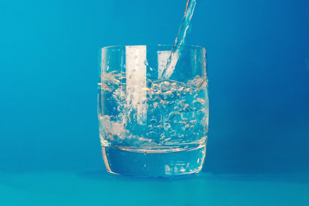 Glass Water Minimal Blue