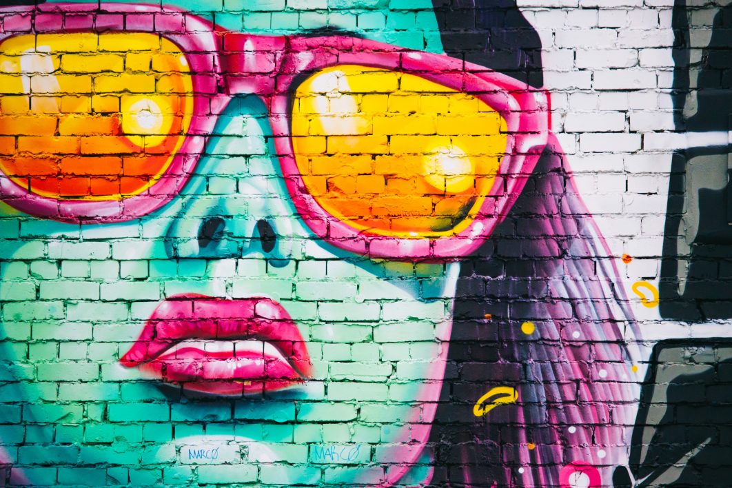 Graffiti Street Art Woman Color