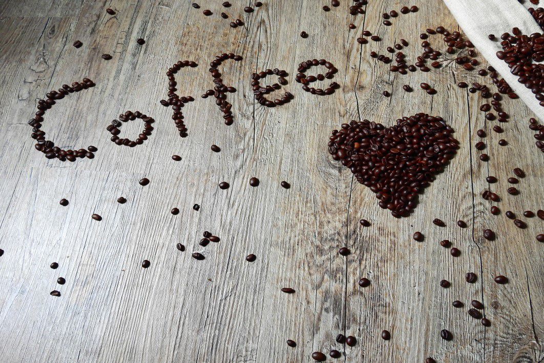 Love Coffee Beans Wood
