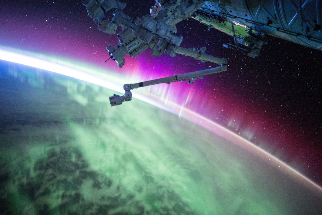 Satellite Orbit Earth Aurora Borealis