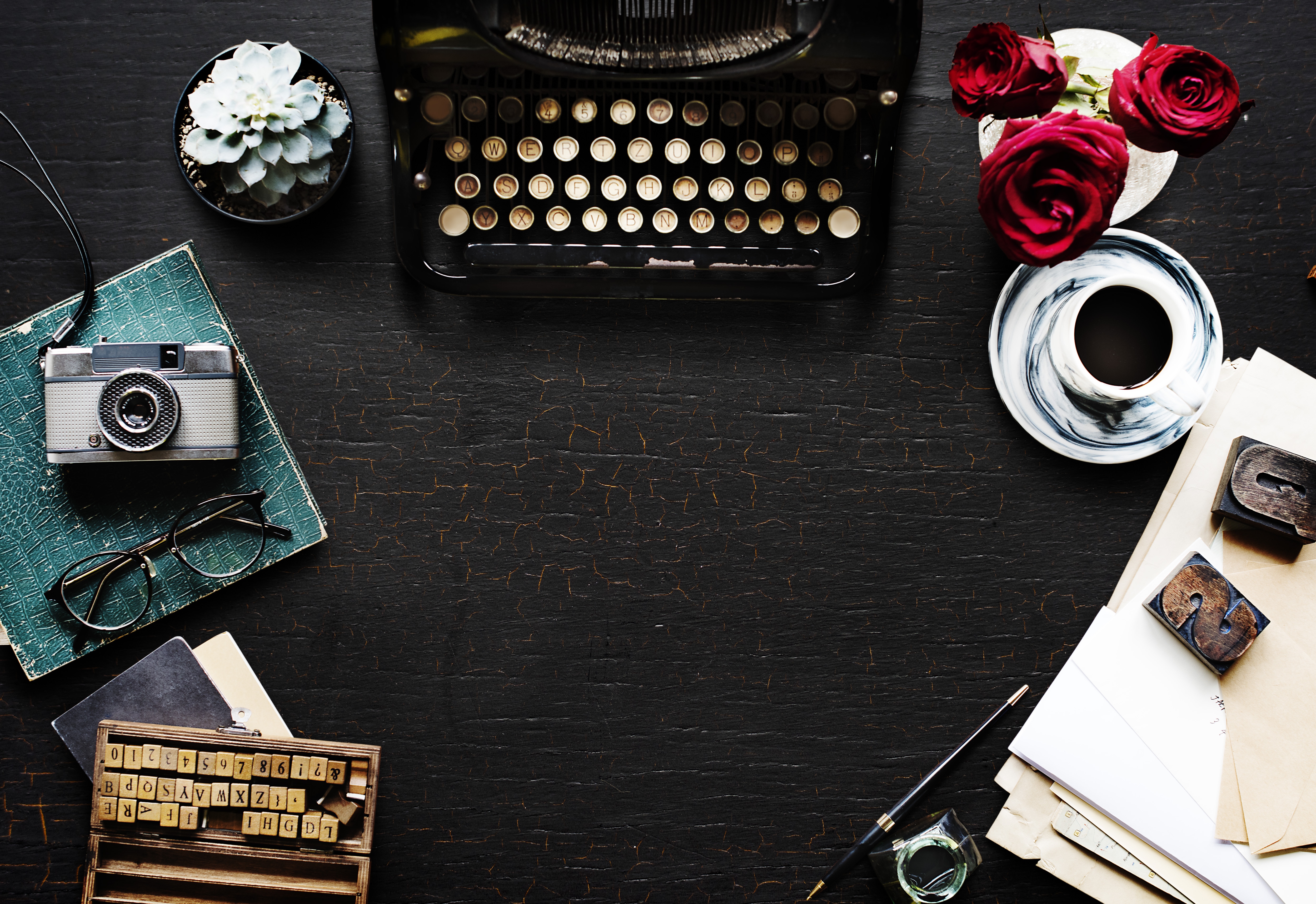 Vintage Desk Typewriter Glasses