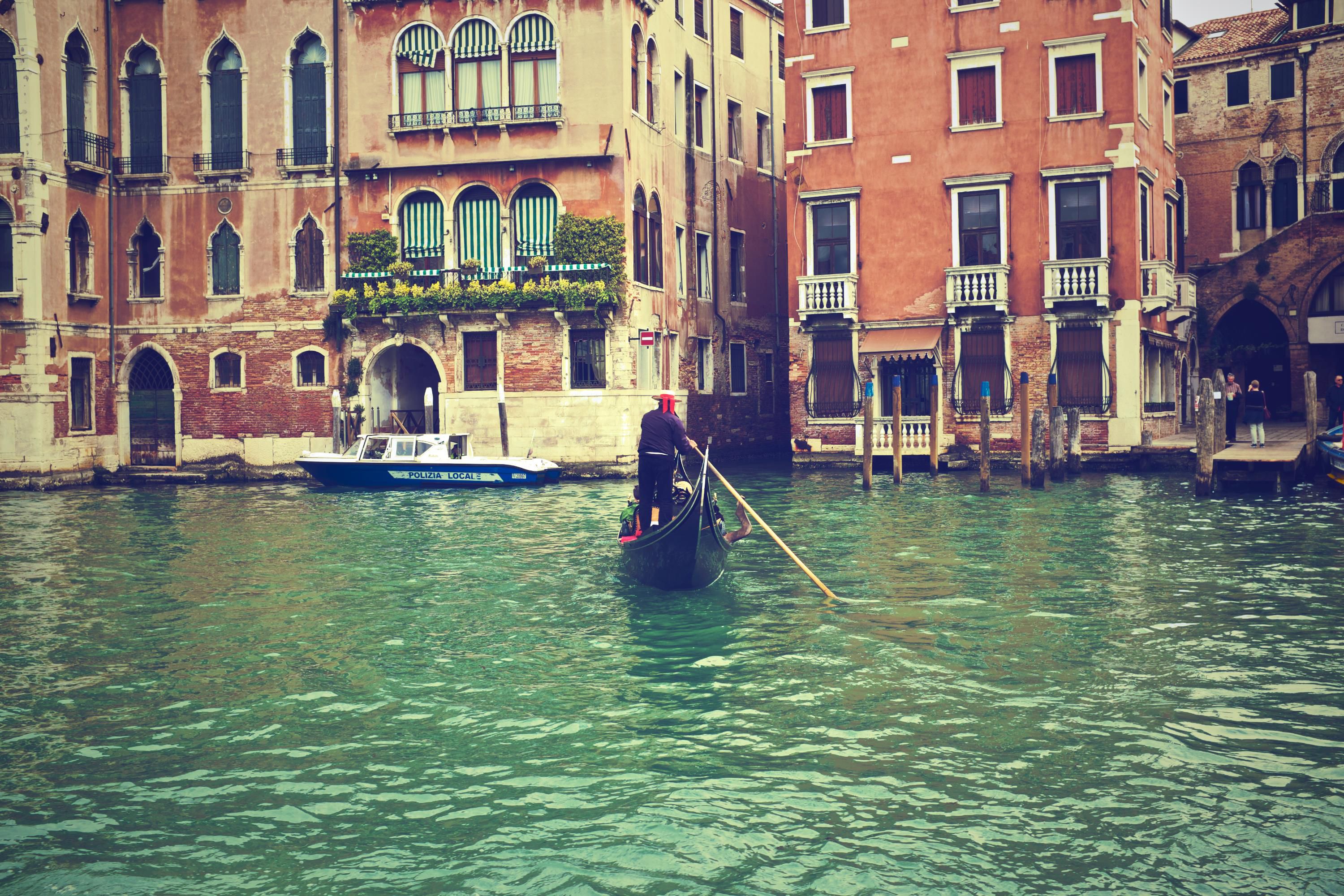 Gondola Venice Italy Water Sea Boat