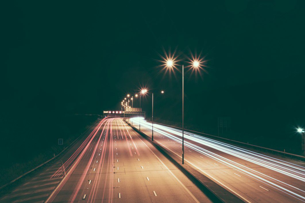 Highway Road Night Lights