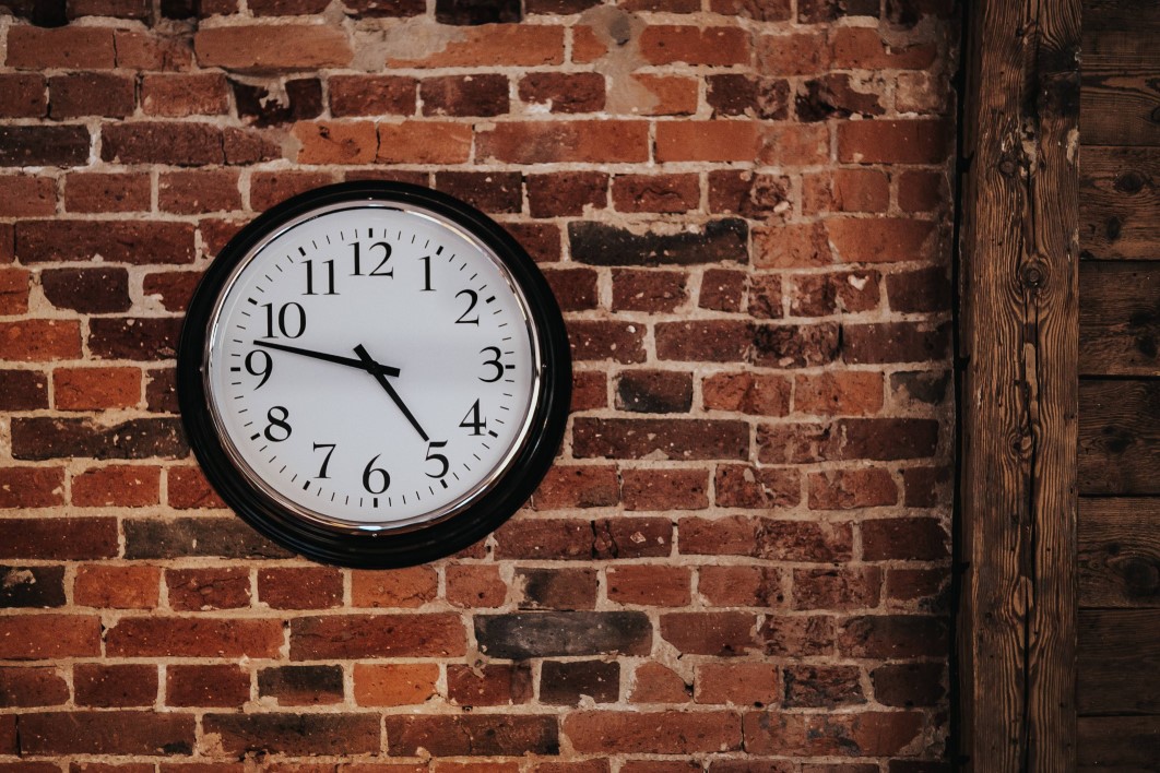 Red Brick Wall Clock