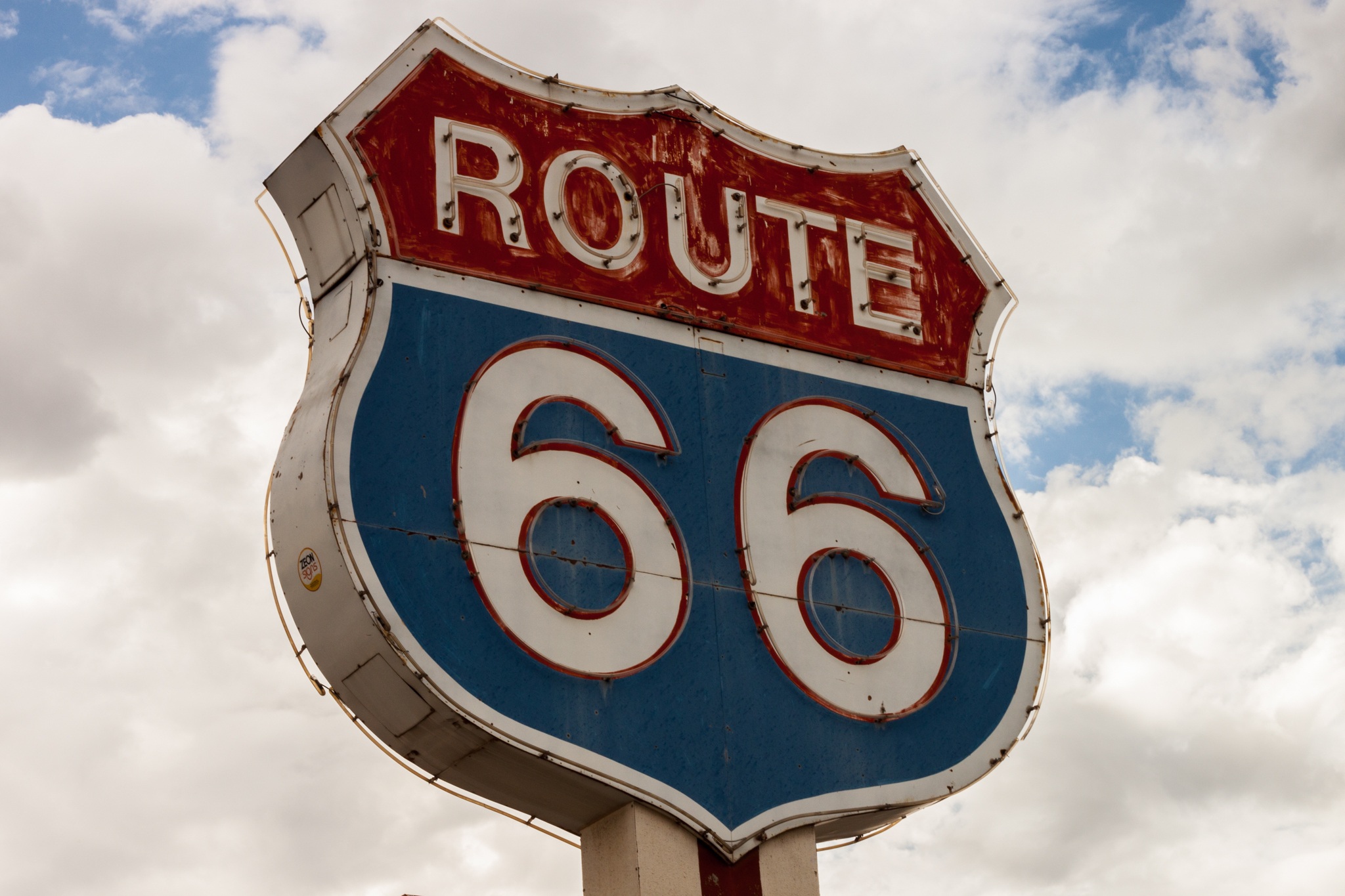 Route 66 Road Sign Neon Free Stock Photo Negativespace