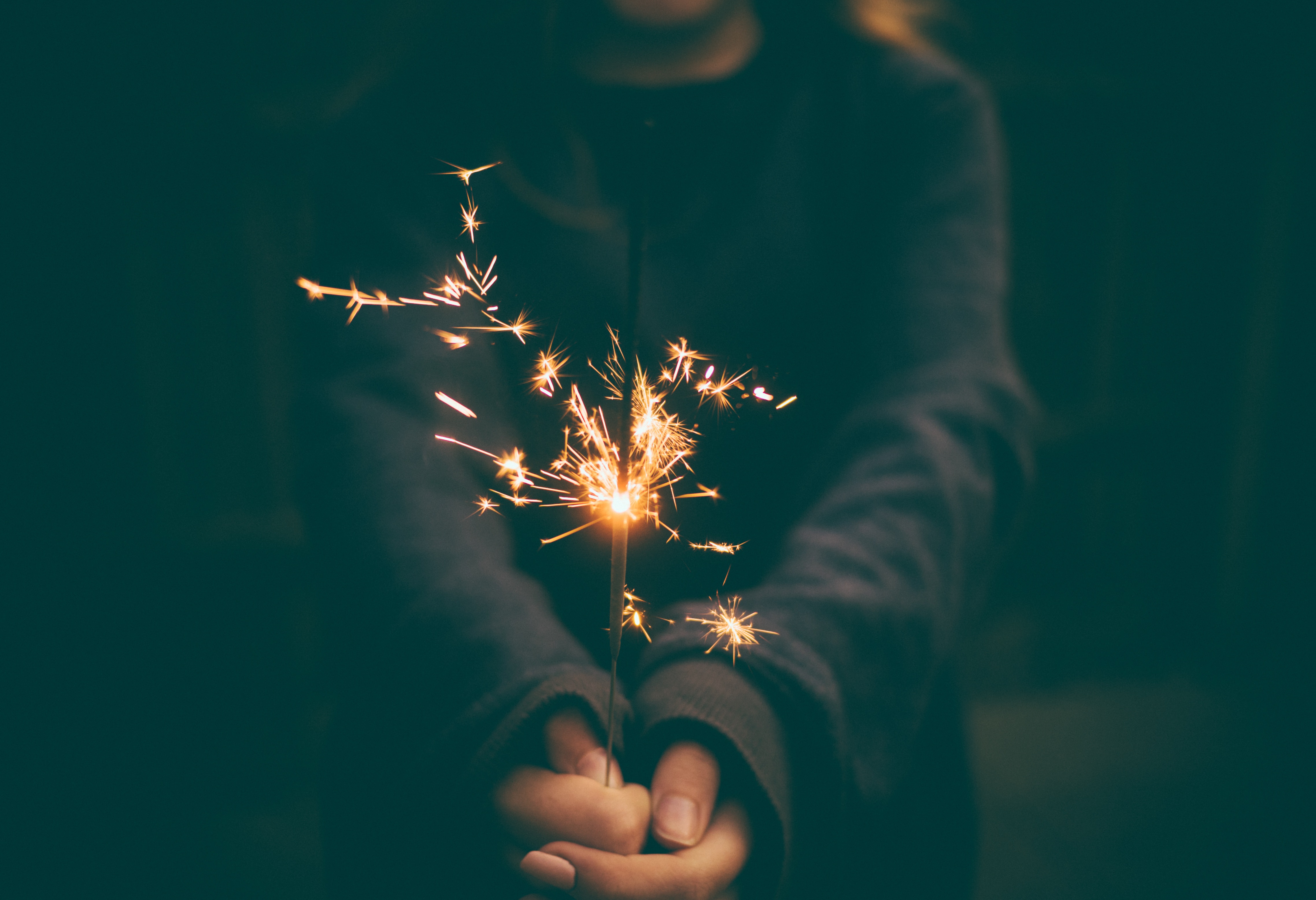 Woman Sparkler Firework Night