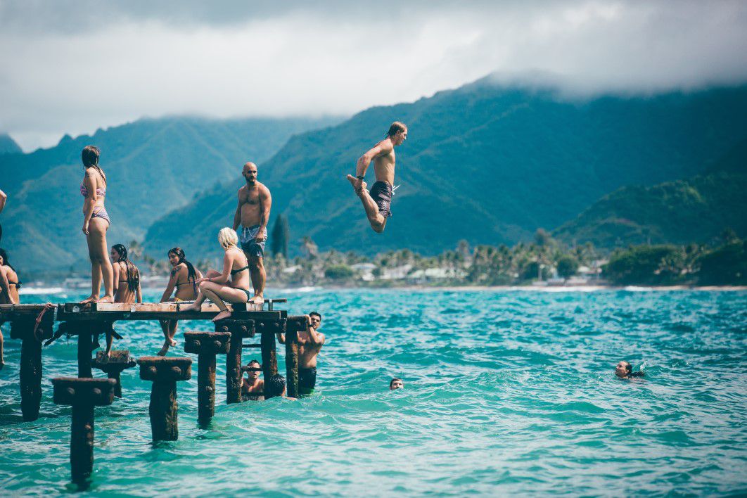 Mountain Lake Jump