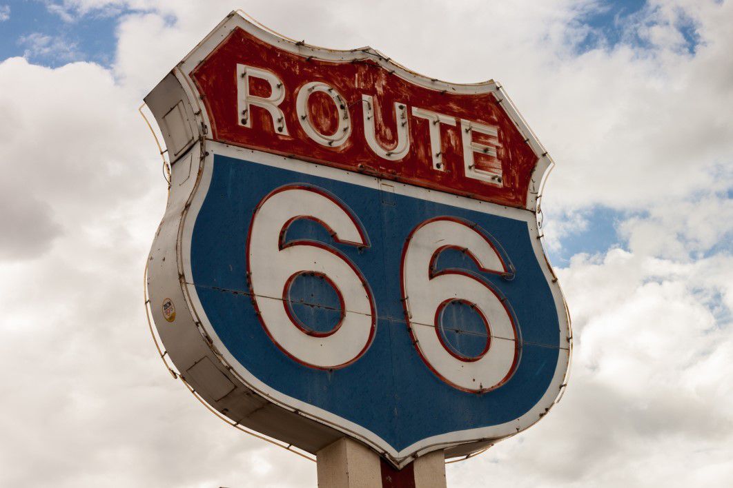 Route 66 Road Sign Neon