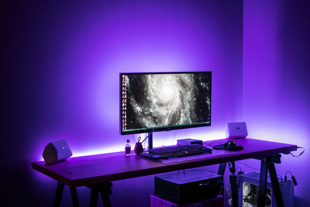 negative space widescreen hd monitor computer desktop purple light desk redd angelo thumb 1