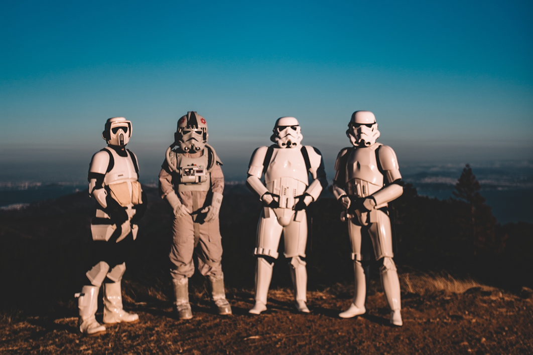 Star Wars Stormtrooper Costume Blue Sky