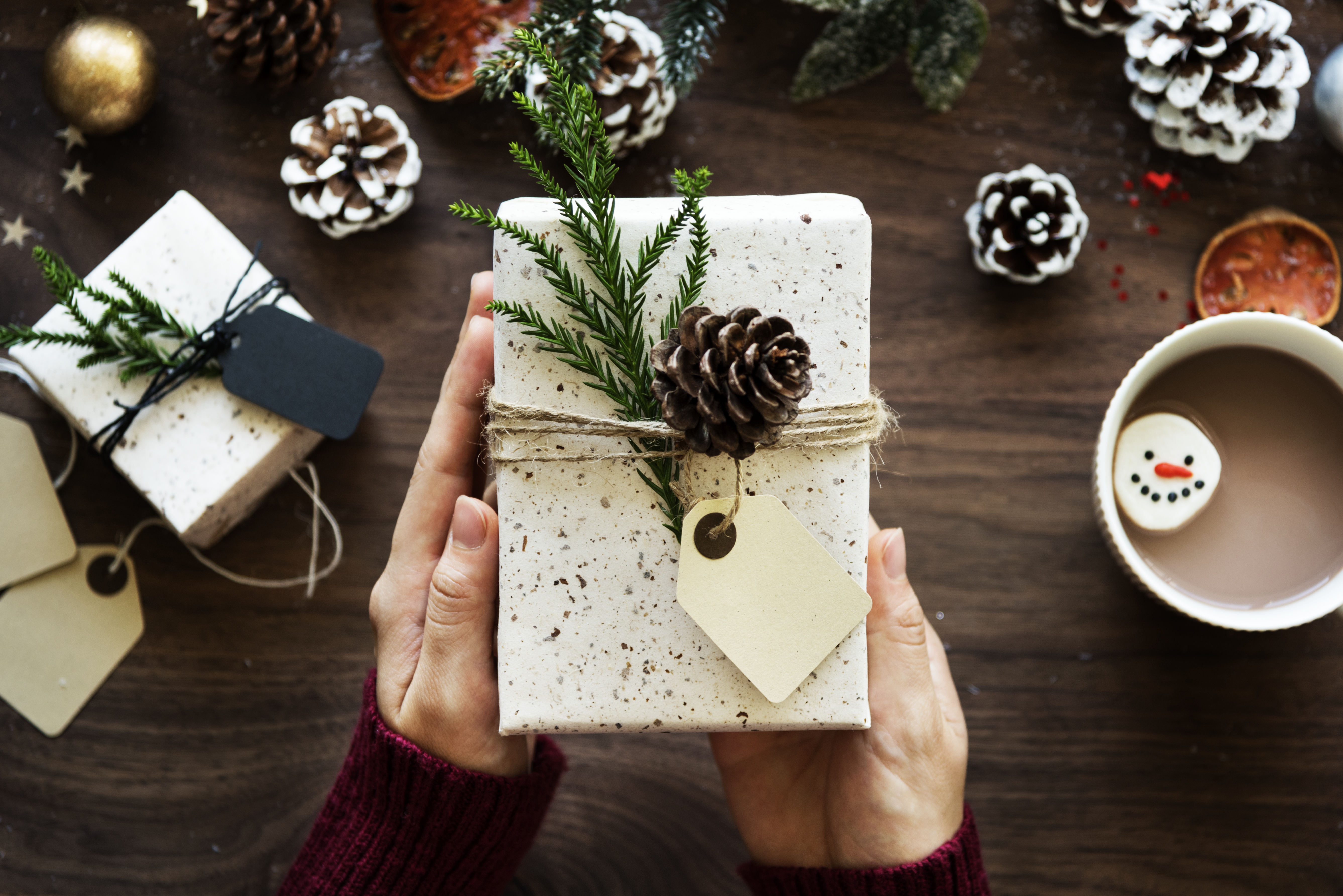 Christmas Parcel White Wrapping