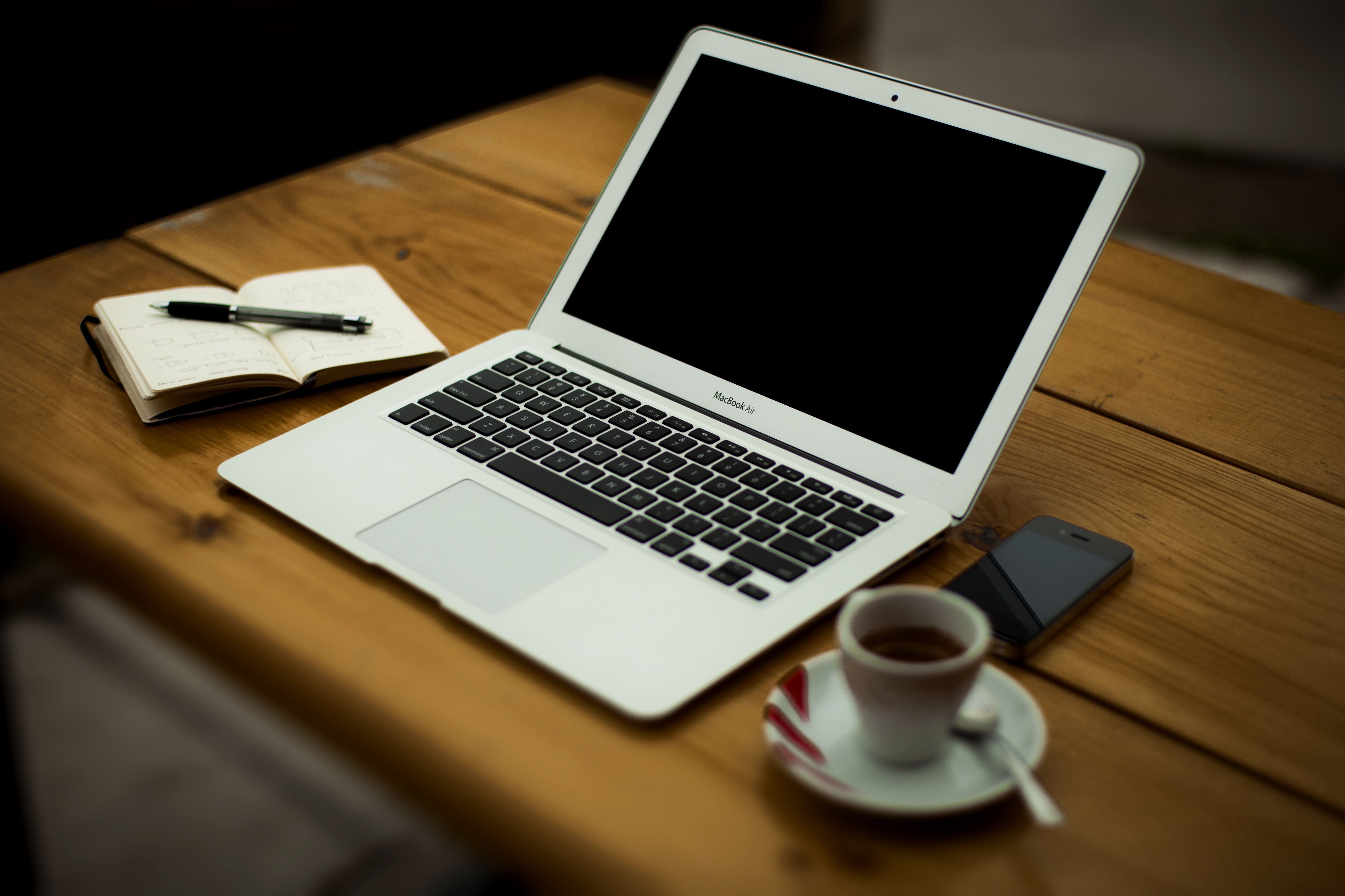 macbook and coffee