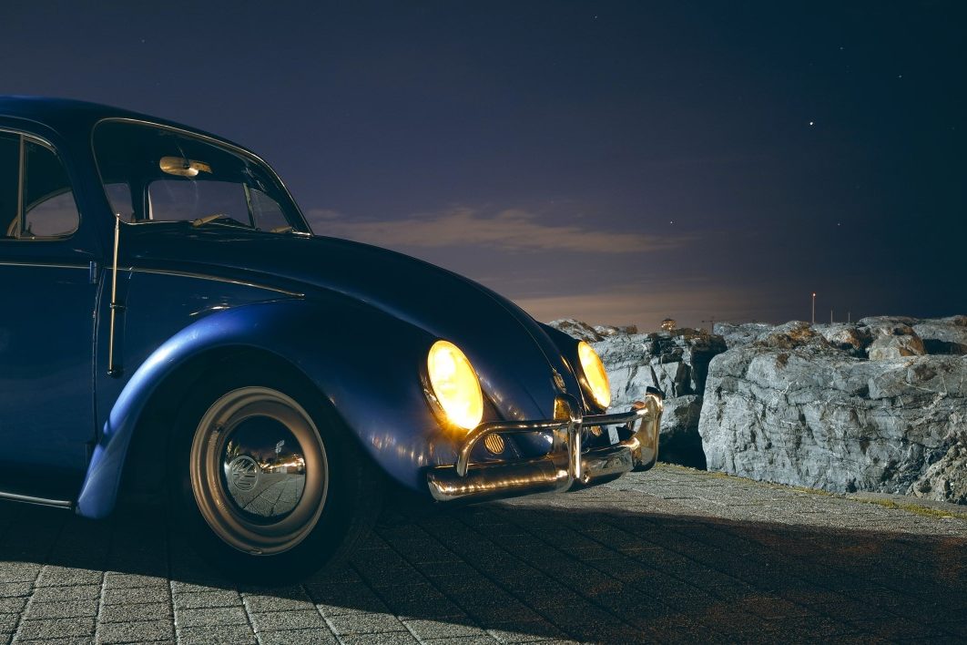 VW Beetle Lights Blue