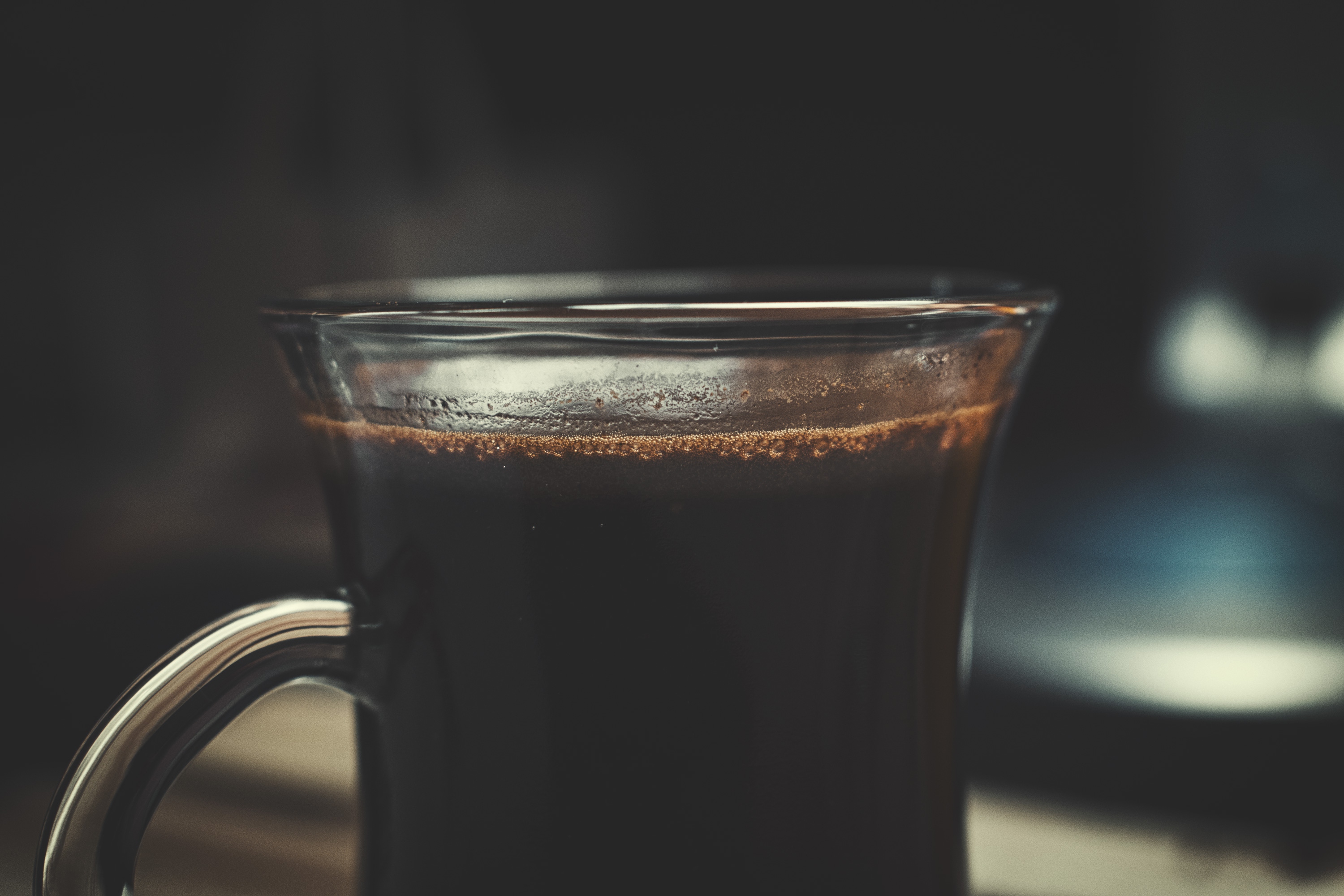 coffee in glass cup