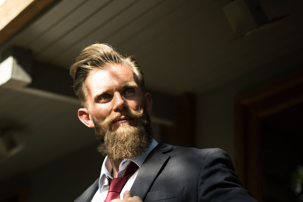 Man Suit Beard Tie