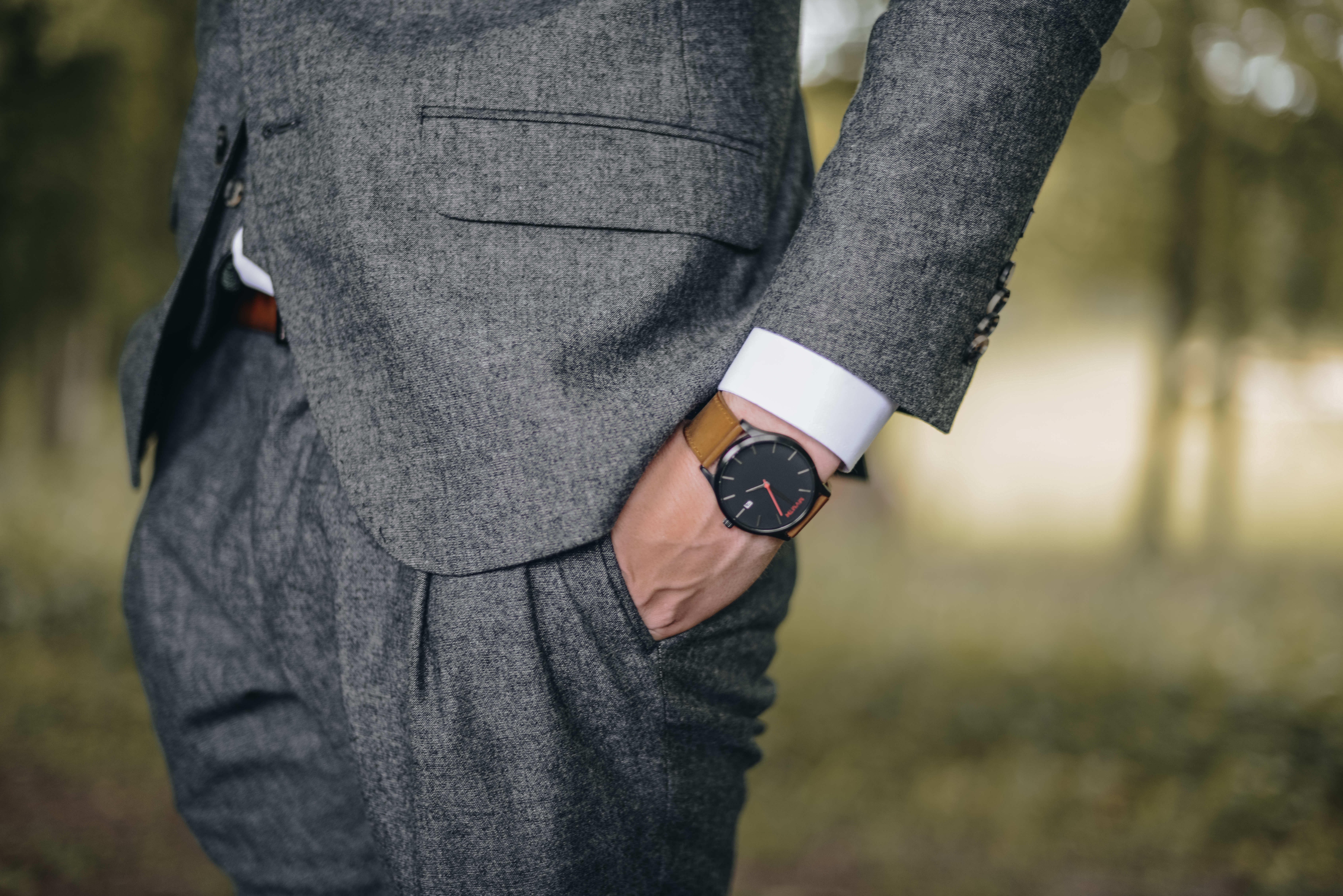 Suit Watch Man Model