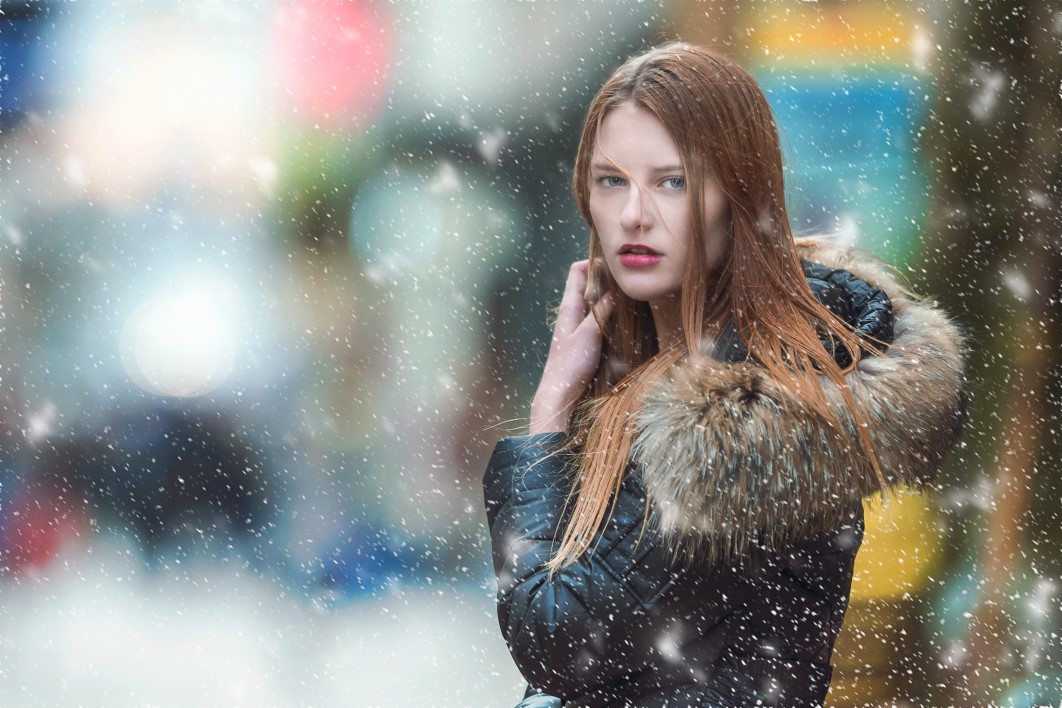 Woman Model Coat Snow