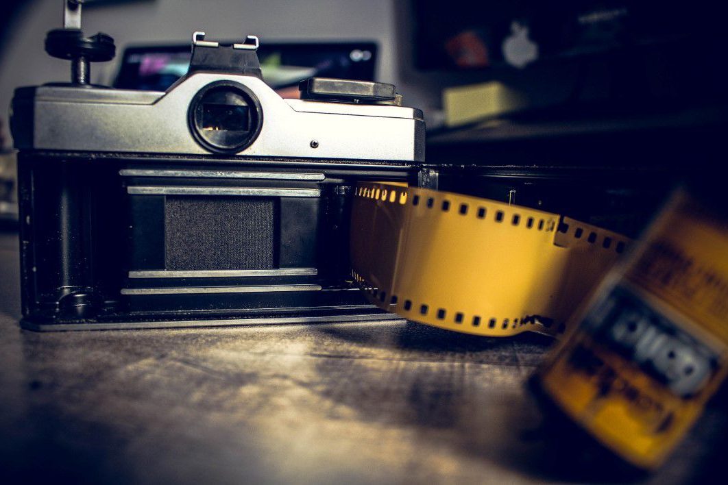 Vintage Camera Yellow Film
